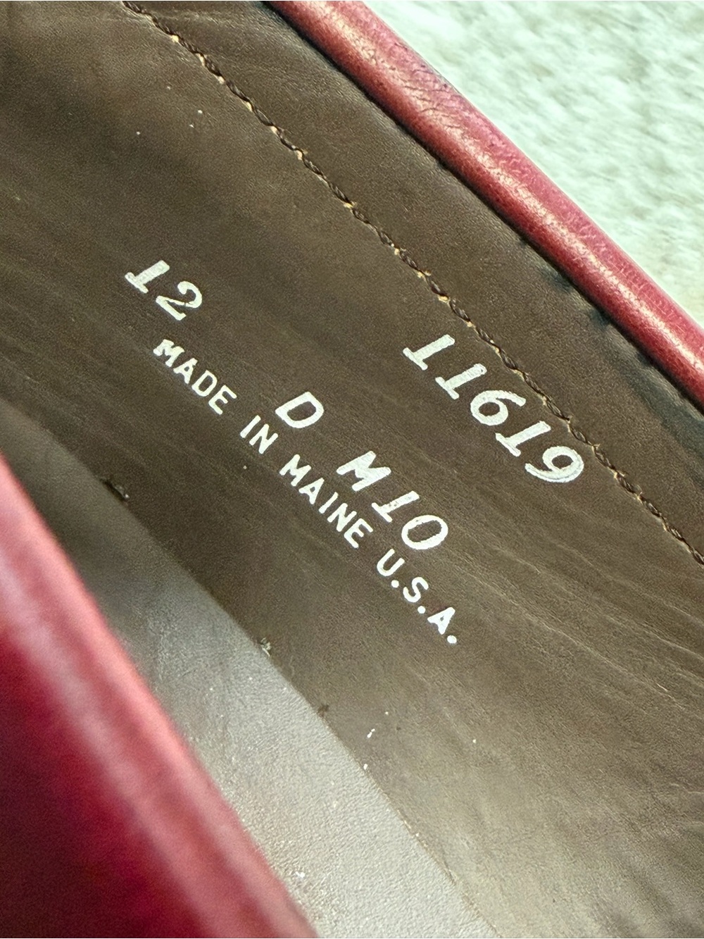 VINTAGE Deadstock 🇺🇸 US Made Rancourt Whippet ET Wright Cordovan Penny Loafer 11 - Picture 11 of 12